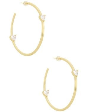 BRACHA Pendientes De Aro Delta En Color Oro Metálico Talla