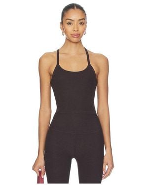 Beyond Yoga Spacedye Slim Racerback Cropped Tank Top - Black