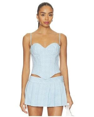 GUIZIO Genevieve Lace Trim Bustier - White