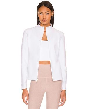 Beyond Yoga Spacedye On The Go Mock Neck Jacket - White