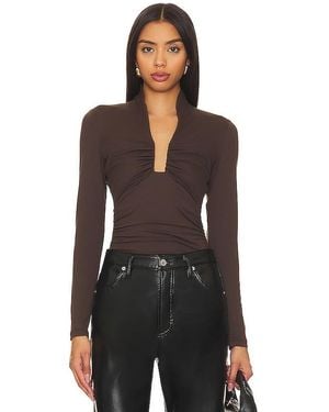 Susana Monaco Square Wire Gathered Top - Black