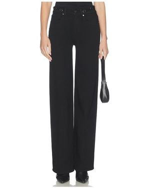 PAIGE Sasha Jeans With Waistband Buckles - Black