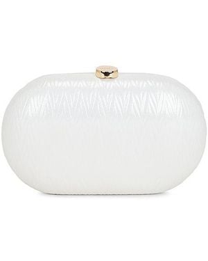 OLGA BERG Izza Oval Clutch - White