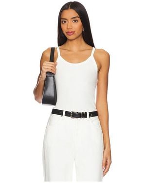 ÉTERNE Rib Tank Top - White