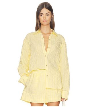 La Ligne Oversized Button Down Shirt - Yellow