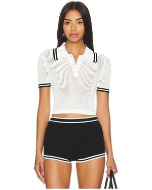 Lovers + Friends Orsola Short Sleeve ポロシャツ - ホワイト
