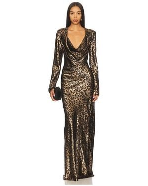 Sans Faff Anna Cowl Evening Dress - Multicolor