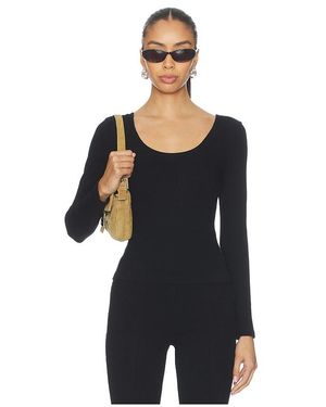 DONNI. The Rib Scoop Long Sleeve - Black
