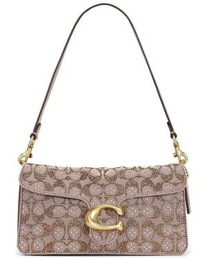 COACH Crystal Signature Soft Tabby 26 Shoulder Bag - Brown