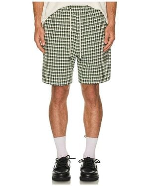 Etai LA Plaid Drawcord Shorts - Green
