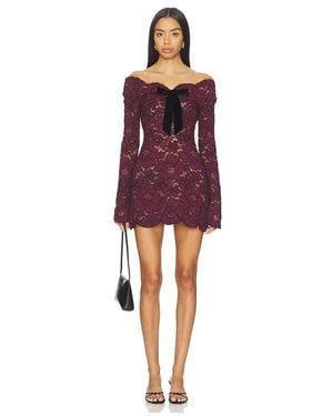 retroféte Perdita Lace Dress - Red