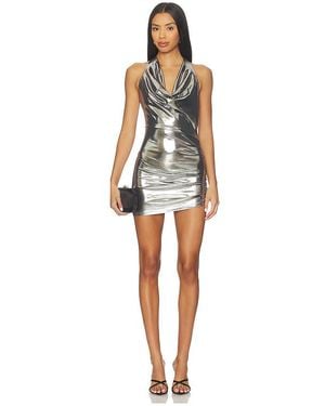 superdown Vestido Vivienna En Color Plateado Metálico Talla (También En M, S, Xl, Xs, Xxs) - Negro