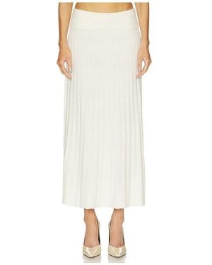 NAADAM Premium Cashmino Ribbed Skirt - White