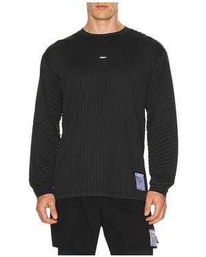 Satisfy Auralite Pleated Long Tee - Black