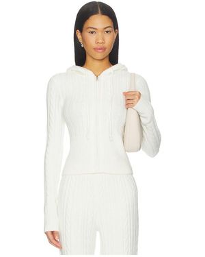WellBeing + BeingWell Rorie Cable Knit Hoodie - White
