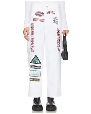 ANTI SOCIAL SOCIAL CLUB Patched Up Racing Trousers - White