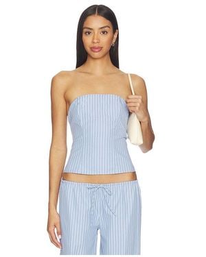 MORE TO COME Lyrica Strapless Top - Blue