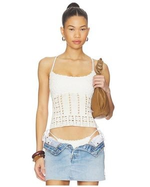 Frankie's Bikinis X Jennie Nari Crochet Top - White