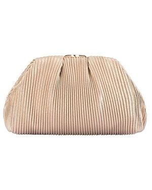 OLGA BERG Naomi Pleated Clutch - Natural