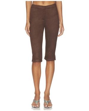 superdown Ayla Faux Suede Capri - Brown
