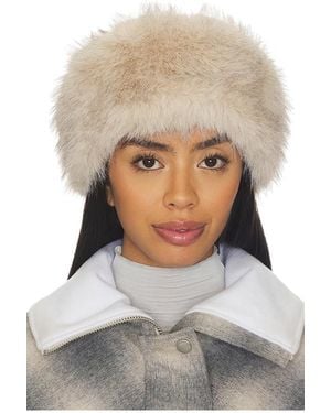 Lovers + Friends Clara Faux Fur Hat - White