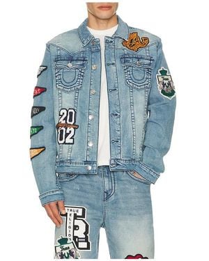TRUE RELIGION Varsity Jimmy Jacket - Blue