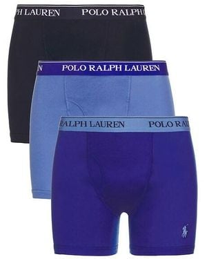 Polo Ralph Lauren Classic Fit Cotton 3 Pack Boxer Brief - Blue