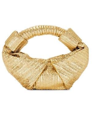 Simon Miller Bolso Metallic Raffia Lopsy En Color Oro Metálico Talla
