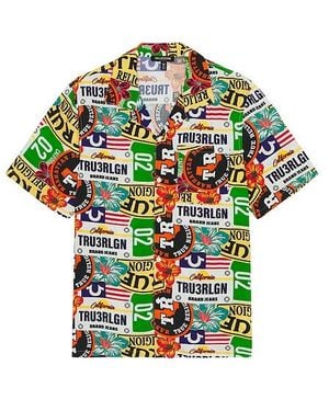 True Religion Camp Collar Button Down Shirt - Multicolor