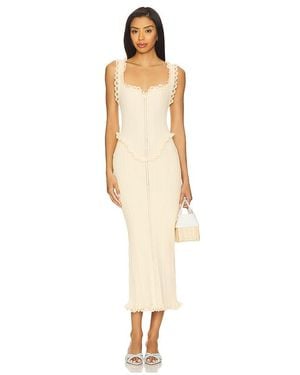 LPA Kathy Sweetheart Dress - White