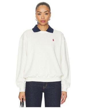 Polo Ralph Lauren Sudadera De Forro Polar Ártico Con Cuello. En Color Blanco Talla (También En Xl, Xs)