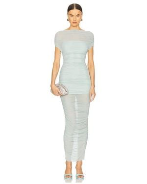 SER.O.YA Noel Off Shoulder Mesh Midi Dress - White