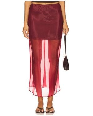 Line & Dot X Revolve Denman Midi Skirt - Red