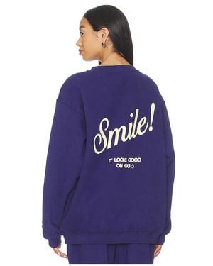 The Mayfair Group Sudadera Smile En Color Morado Talla (También En Xs, S/M) - Azul