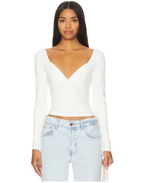 Free People X Intimately Fp Duo Corset Long Sleeve Cami - White