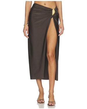 Jonathan Simkhai Eiana Shell Midi Skirt - Black