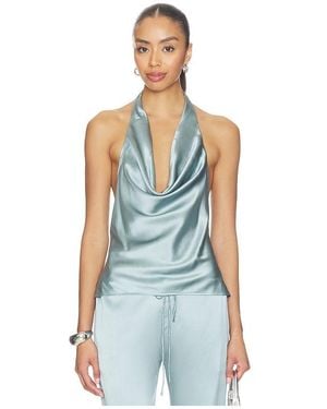 EB DENIM Cassia Halter Tank Top - Blue