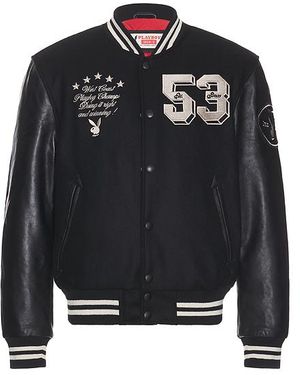 Playboy College-Jacke 53 - Schwarz