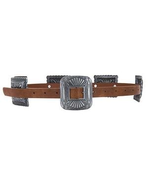 Lovers + Friends Bella Buckle Belt - Brown