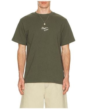 Rhythm Heavy Vintage Embroidered T-Shirt - Green