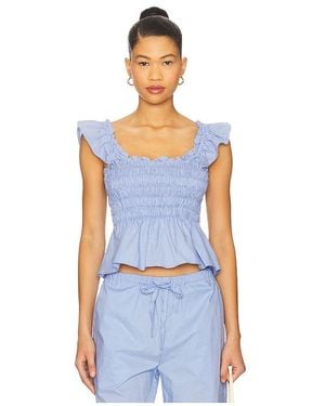 Faithfull the Brand Eudora Top - Blue