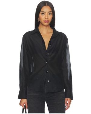 Sold Out NYC Transparente Seidenbluse - Schwarz