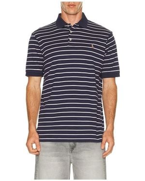 Polo Ralph Lauren Soft Touch Thin Stripe Polo - Blue