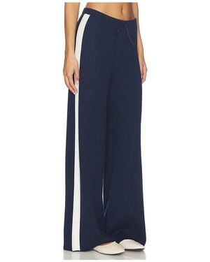 525 America Merritt Drawstring Striped Wide Leg Pant - Blue
