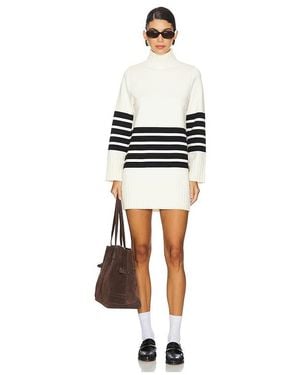 Line & Dot Abbey Sweater ドレス - ホワイト