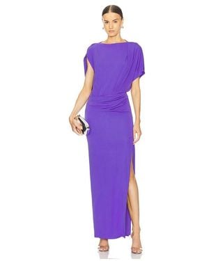 Jonathan Simkhai Asymmetrisches Cape-Kleid Hollins - Lila