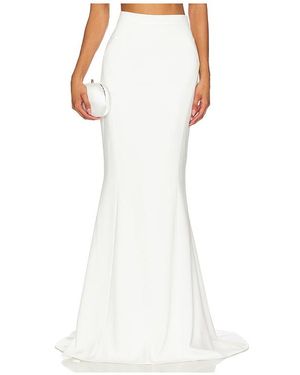 Nadine Merabi Crepe Maxi Lined Skirt - White