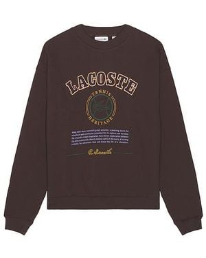 Lacoste Long Sleeve Loose Fit Sweatshirt - Multicolour