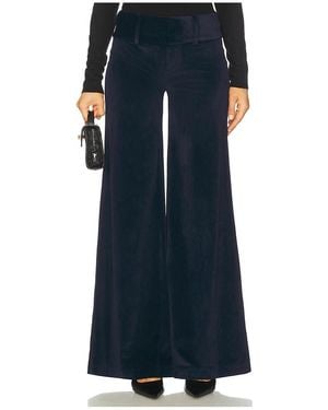 Alice + Olivia Olivia Low Rise Wide Leg Flare Pant - Blue