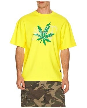 Palm Angels Palm Leaf Regular Tee - Gelb